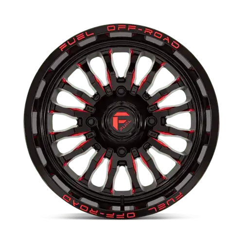 D822 18X7 4X137 G-BLK MILL-RED 13MM