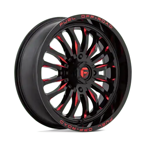 D822 20X7 4X137 G-BLK MILL-RED 13MM