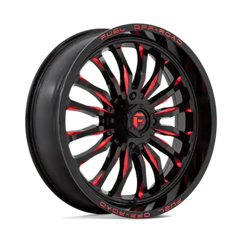 D822 22X7 4X137 G-BLK MILL-RED 13MM