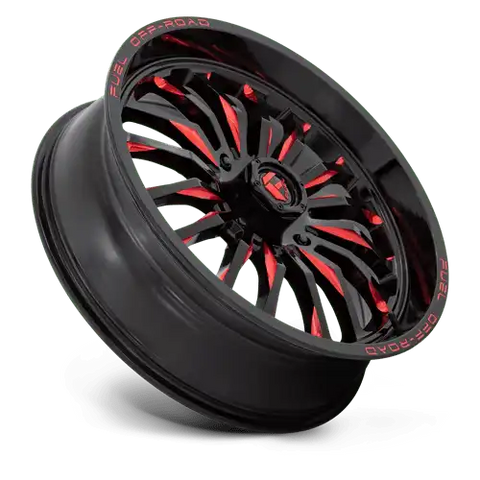 D822 22X7 4X137 G-BLK MILL-RED 13MM