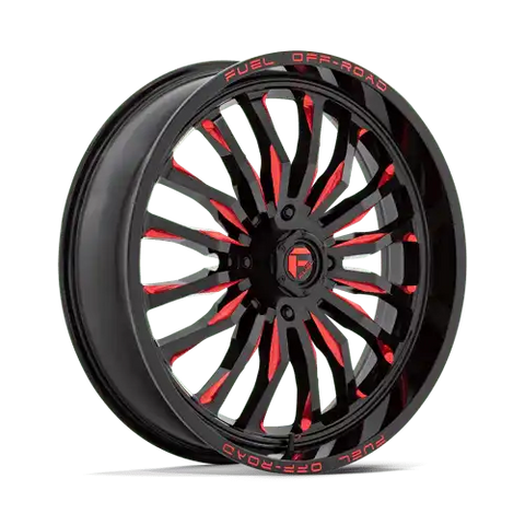 D822 24X7 4X137 G-BLK MILL-RED 13MM