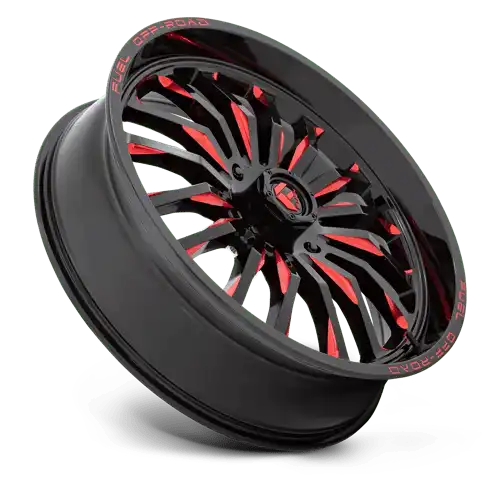 D822 24X7 4X137 G-BLK MILL-RED 13MM