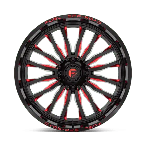D822 24X7 4X156 G-BLK MILL-RED 13MM