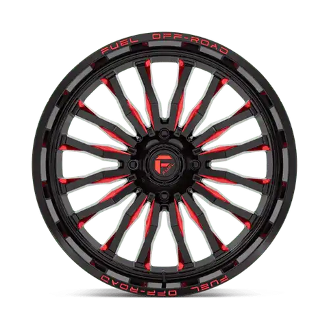 D822 24X7 4X156 G-BLK MILL-RED 13MM