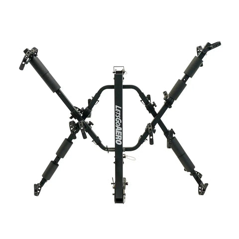 Lets Go Aero BikeWing V4 - Folding Tilt Up 2+2 Four Bike Hitch Rack