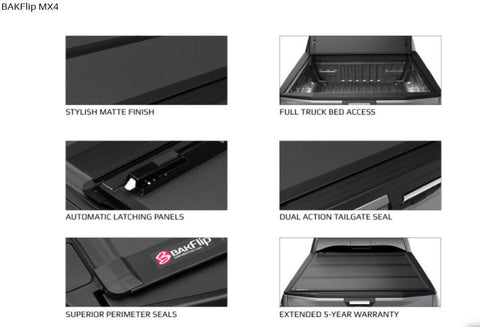 Bak Industries Bakflip MX4 Matte Hard Folding Tonneau Cover