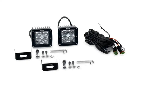 Body Armor 4x4 30040 Cube LED Light Spot Pair With Wire Harness