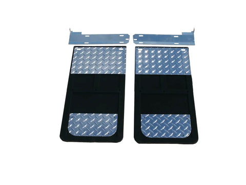 Go Industries D70724SET Single Wheel Diamond Thread Mud Flap Set