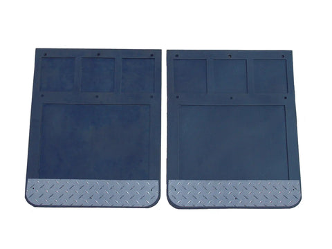 Go Industries D70736SET Dual Wheel Diamond Thread Mud Flap Set