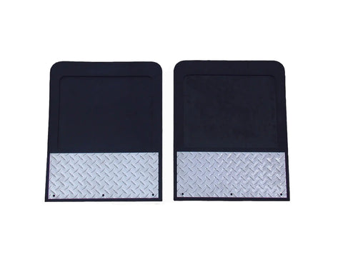 Go Industries D70764SET Dual Wheel Diamond Thread Mud Flap Set