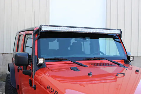 Fishbone Offroad FB21014 - Jeep JK 52 Inch Light Bar Bracket 07-18 Wrangler