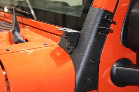 Fishbone Offroad FB21015 - Jeep JK Windshield Light Bracket 07-18 Wrangler