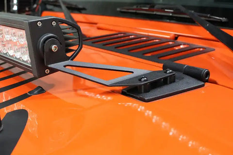 Fishbone Offroad FB21066 - Jeep JK Hood Light Mount Brackets 07-18 Wrangler