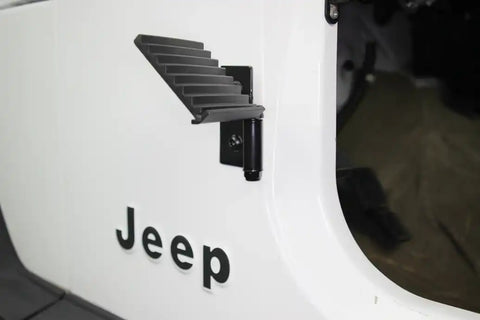 Fishbone Offroad FB21078 - Jeep Foot Peg Set 76-06 CJ YJ TJ Wrangler Gloss Black