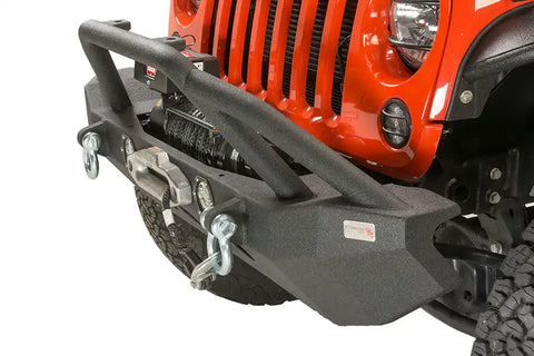 Fishbone Offroad FB22003 - Jeep JK Front Winch Bumper W/LEDs Full Width 07-18 Wranger Black Texured Powercoated