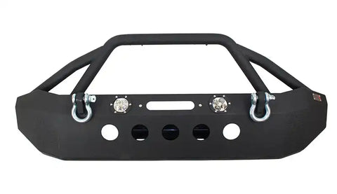 Fishbone Offroad FB22003 - Jeep JK Front Winch Bumper W/LEDs Full Width 07-18 Wranger Black Texured Powercoated