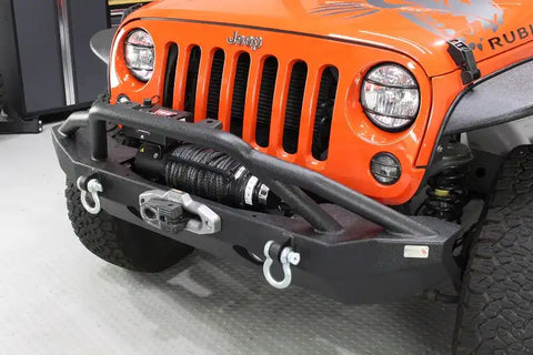 Fishbone Offroad FB22068 - Jeep JK Front Winch Bumper 07-18 Wrangler Full Width Black Powdercoat