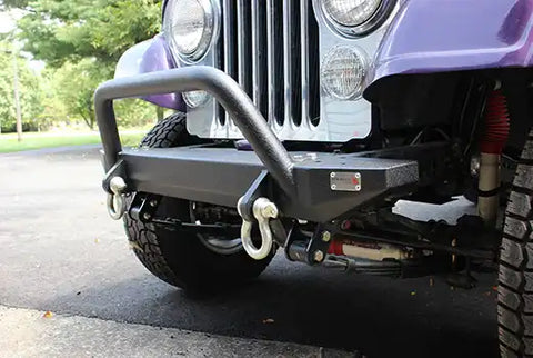 Fishbone Offroad FB22080 - Jeep YJ Piranha Front Bumper with Tube Guard 87-95 Wrangler