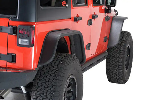 Fishbone Offroad FB23006 - Jeep JK Tube Fenders 07-18 Wrangler Front/Rear Set Of 4 Steel Black Textured Powdercoat