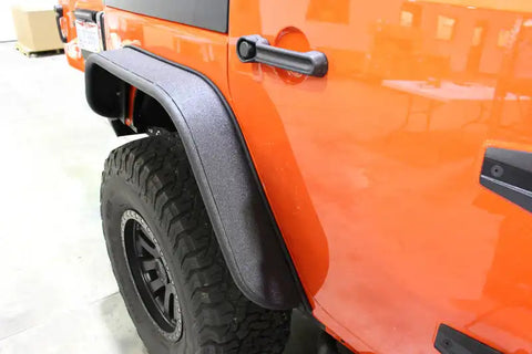 Fishbone Offroad FB23006 - Jeep JK Tube Fenders 07-18 Wrangler Front/Rear Set Of 4 Steel Black Textured Powdercoat