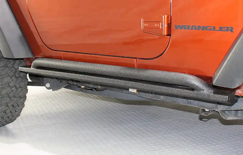 Fishbone Offroad FB23010 - Jeep JK Rock Slider 07-18 Wrangler 2 Door Rubicon Steel Black Textured Powdercoat