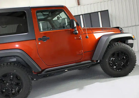 Fishbone Offroad FB23010 - Jeep JK Rock Slider 07-18 Wrangler 2 Door Rubicon Steel Black Textured Powdercoat