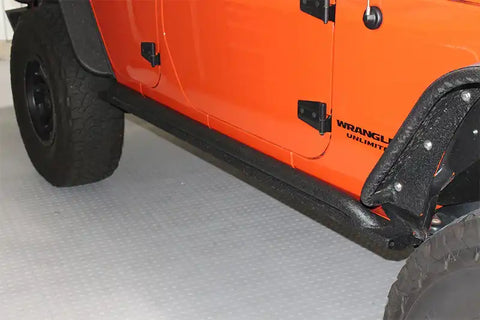 Fishbone Offroad FB23011 - Jeep JK Rock Slider 07-18 Wrangler 4 Door Rubicon Steel Black Textured Powdercoat