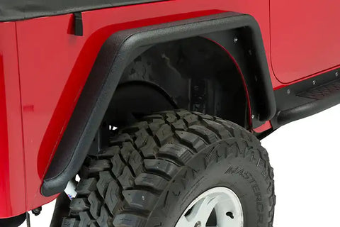 Fishbone Offroad FB23029R - Jeep TJ Tube Fenders Rear 3 Inch Flare 97-06 Wrangler Steel Black Textured Powdercoat