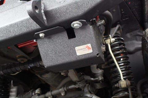 Fishbone Offroad FB23065 - Jeep TJ Steering Box Skid Plate 97-06 Wrangler Black Textured Powdercoat