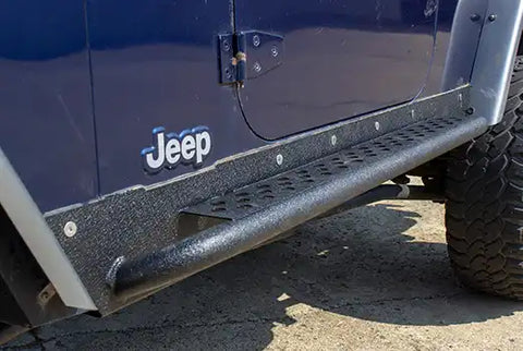 Fishbone Offroad FB23085 - Jeep LJ Rock Slider W/Tube Step Black Powdercoat