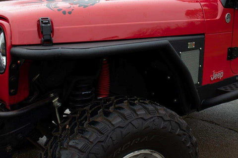 Fishbone Offroad FB23239 - Wrangler Front Fenders Paintable Mesh Upgrade for 97-06