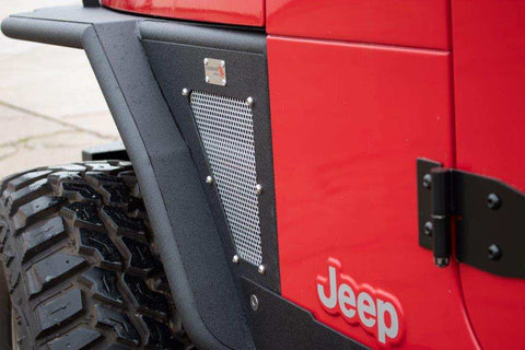 Fishbone Offroad FB23239 - Wrangler Front Fenders Paintable Mesh Upgrade for 97-06