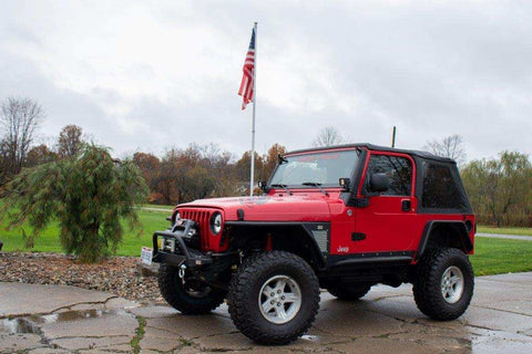 Fishbone Offroad FB23239 - Wrangler Front Fenders Paintable Mesh Upgrade for 97-06