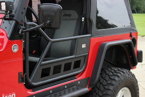 Fishbone Offroad FB24077 - Jeep TJ Front Tube Doors 97-06 Wrangler Black Textured Powdercoat Steel