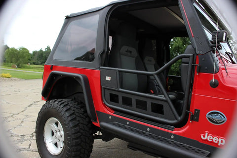 Fishbone Offroad FB24077 - Jeep TJ Front Tube Doors 97-06 Wrangler Black Textured Powdercoat Steel