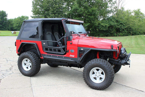 Fishbone Offroad FB24077 - Jeep TJ Front Tube Doors 97-06 Wrangler Black Textured Powdercoat Steel