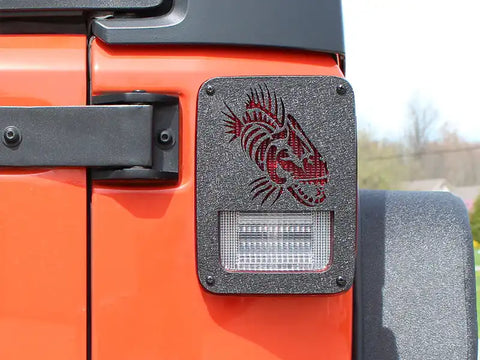 Fishbone Offroad FB31043 - Jeep JK Tail Light Covers 07-18 Wrangler Black Textured Powdercoat