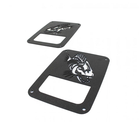 Fishbone Offroad FB31043 - Jeep JK Tail Light Covers 07-18 Wrangler Black Textured Powdercoat