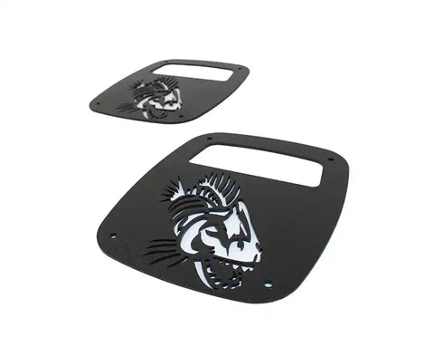 Fishbone Offroad FB31044 - Jeep Wrangler CJ YJ TJ Tail Light Covers Black Textured Powdercoat