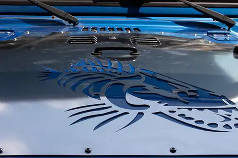 Fishbone Offroad FB31124 - Jeep TJ Hood Louver Raw Unpainted 97-02 Wrangler