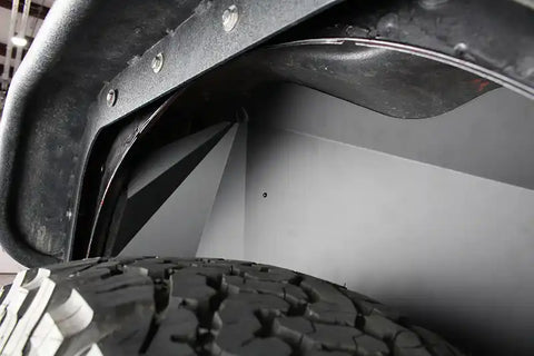 Fishbone Offroad FB33007 - Jeep JK Inner Fenders 07-18 Wrangler Front/Rear Set Of 4 Aluminum Black Powdercoat