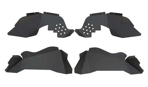 Fishbone Offroad FB33007 - Jeep JK Inner Fenders 07-18 Wrangler Front/Rear Set Of 4 Aluminum Black Powdercoat