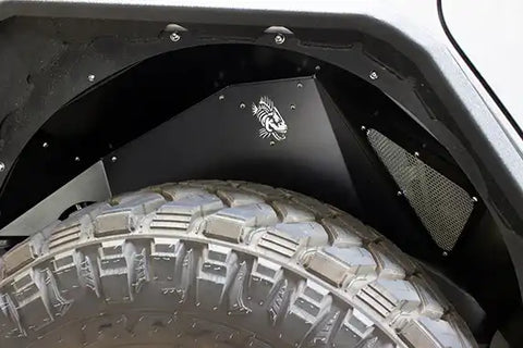 Fishbone Offroad FB33130R - Jeep JL Inner Fenders For 18-Current Wrangler Rear Pair Aluminum Black Powdercoat