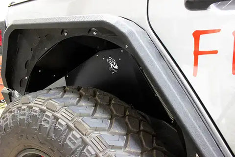 Fishbone Offroad FB33130 - Jeep JL Inner Fenders For 18-Current Wrangler Front/Rear Set of 4 Aluminum Black Powdercoat