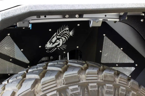 Fishbone Offroad FB33130 - Jeep JL Inner Fenders For 18-Current Wrangler Front/Rear Set of 4 Aluminum Black Powdercoat
