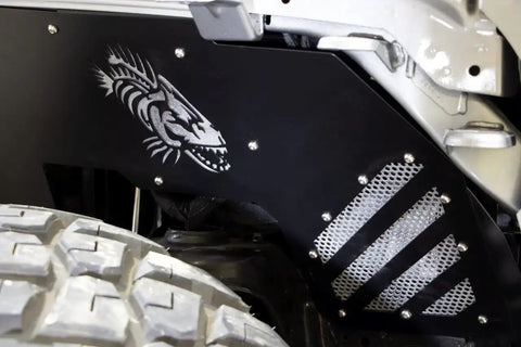 Fishbone Offroad FB33193F - Wrangler/Gladiator Front Inner Fenders For 18-Up Black Powdercoat