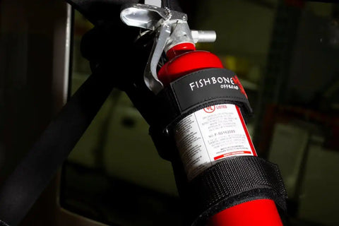 Fishbone Offroad FB55154 - Fire Extinguisher Holder for Padded Roll Bar Black