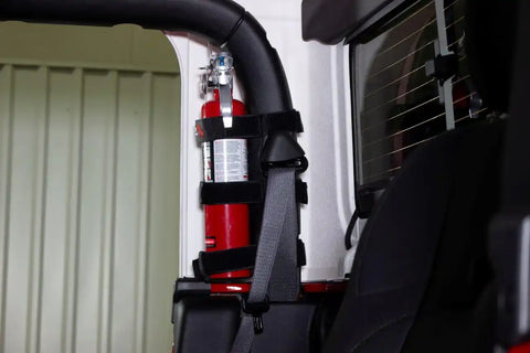 Fishbone Offroad FB55154 - Fire Extinguisher Holder for Padded Roll Bar Black
