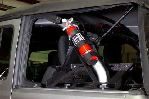 Fishbone Offroad FB55154 - Fire Extinguisher Holder for Padded Roll Bar Black
