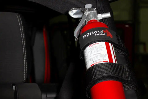 Fishbone Offroad FB55154 - Fire Extinguisher Holder for Padded Roll Bar Black
